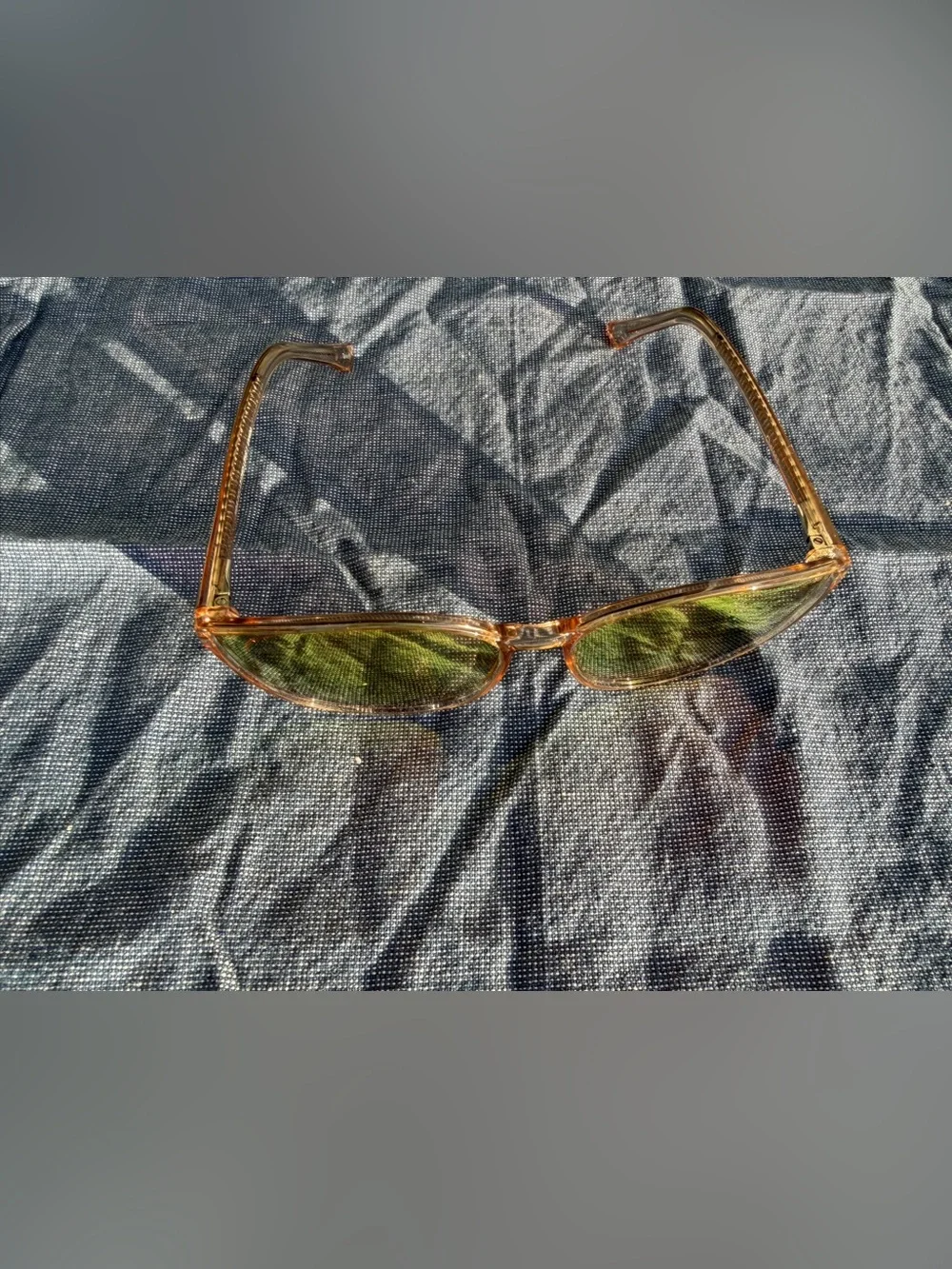 Abaco Chelsea HDR Polarized Sunglasses Amber Gold Champagne Mirror Cat Eye $85